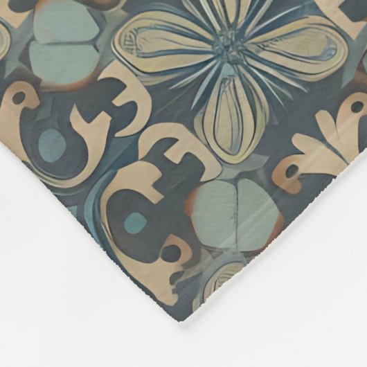 in blue fleece deken (Hoek)