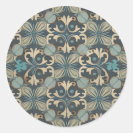 in blue ronde sticker