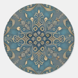 in blue ronde sticker