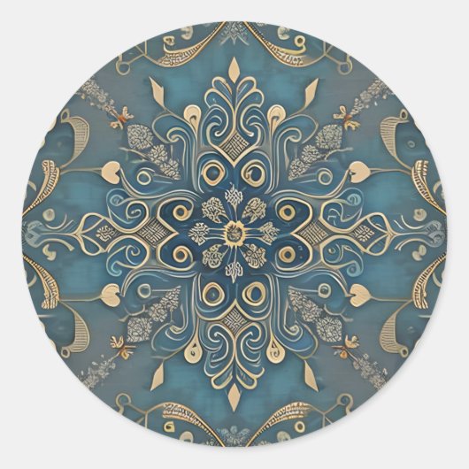 in blue ronde sticker (Voorkant)