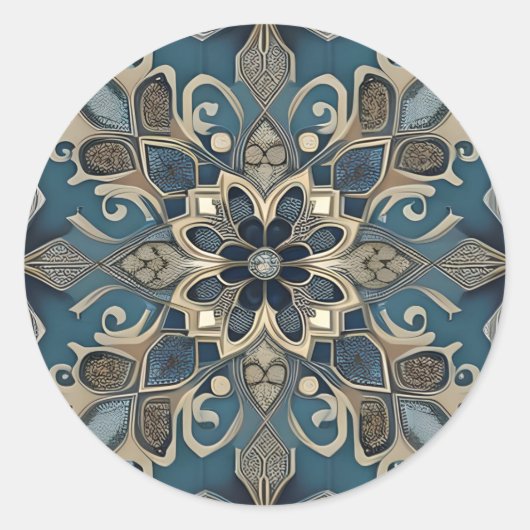 in blue ronde sticker (Voorkant)