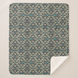 in blue sherpa deken