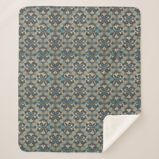 in blue sherpa deken (Voorkant)