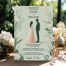 In Blush pastel Perzik Mint Moss Sage Groen Bruilo