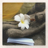 In Boeddha's hand Glazen Onderzetter (Voorkant)