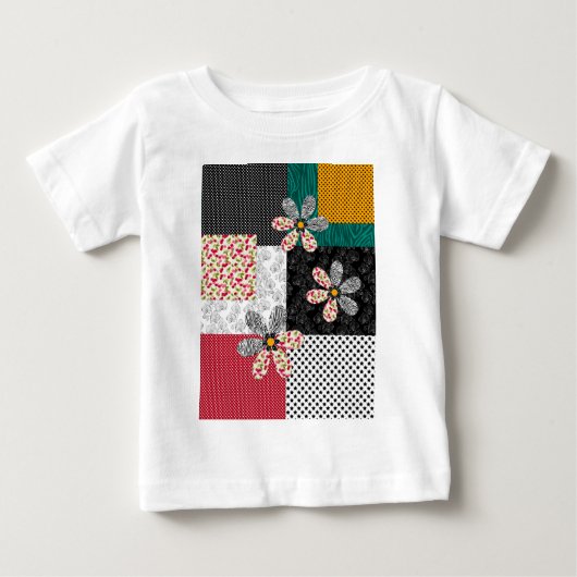 In bonte kleuren patchwork rustiek patroon (Voorkant)