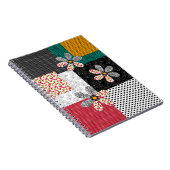 In bonte kleuren patchwork rustiek patroon notitieboek (Rechterzijde)