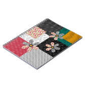 In bonte kleuren patchwork rustiek patroon notitieboek (Linkerzijde)