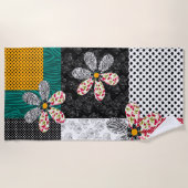 In bonte kleuren patchwork rustiek patroon strandlaken (Voorkant)