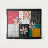 In bonte kleuren patchwork rustiek patroon wandkleed (Voorkant (horizontaal))