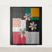 In bonte kleuren patchwork rustiek patroon wandkleed (Voorkant)