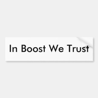 In Boost vertrouwen we op sticker