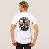 In Boss We Trust Illustration Design National Boss Tri-Blend Shirt (Achterkant volledig)