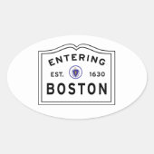 In Boston MA Ovale Sticker (Voorkant)