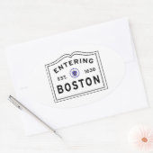 In Boston MA Ovale Sticker (Envelop)