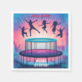 in boys kinder coole trampoline Park 13e verjaarda Servet (Voorkant)