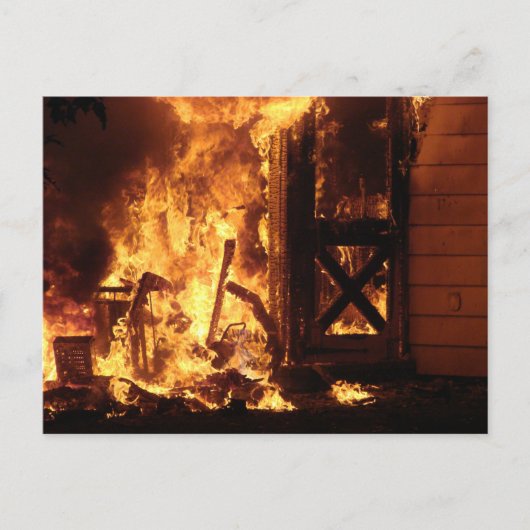 In brand briefkaart (Voorkant)