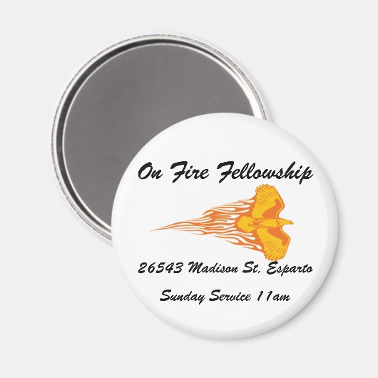 In brand, op brandweer magneet (Voorkant / Achterkant)