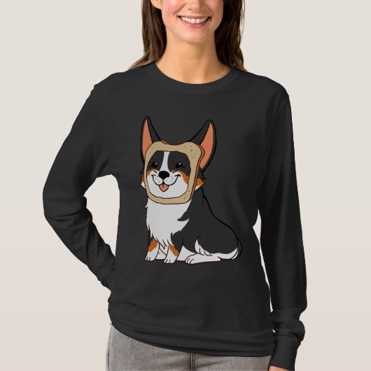 In Bread Corgi Black T-shirt (Voorkant)