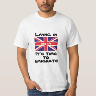 In Brexit woont het tijd om uit het Verenigd Konin T-shirt