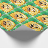 In Brood, groen geplakt Cadeaupapier (Hoek)