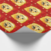 In Brood, rode sterren Cadeaupapier (Hoek)