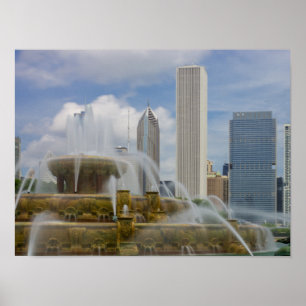 In Buckingham Fountain Poster