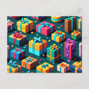 in cadeauverpakking verpakt genot briefkaart