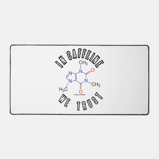In cafeïne vertrouwen we op cafeïnemolecule bureaumat (Voorkant)