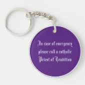 in case of emergency call a cathol priest sleutelhanger (Voorkant)