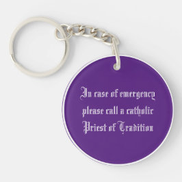 in case of emergency call a cathol priest  sleutelhanger