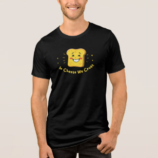 In Cheese We Crust – Schattige toast pun design Tri-Blend Shirt