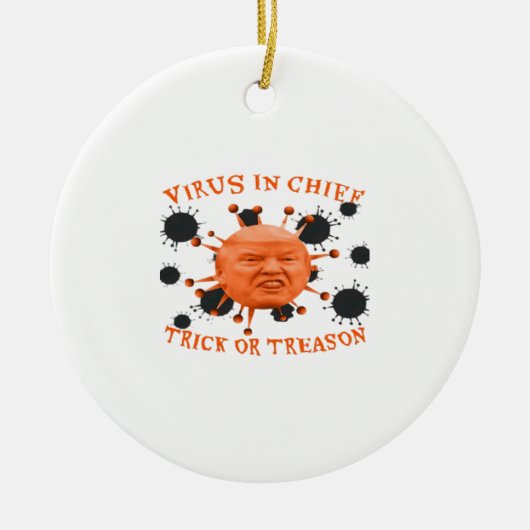 In Chief, Trick or treat, Politieke Anti Halloween Keramisch Ornament (Voorkant)