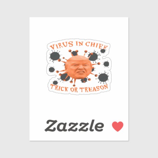 In Chief, Trick or treat, Politieke Anti Halloween Sticker (Vel)