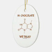 In Chocolate We Trust (Theobromine Molecule) Keramisch Ornament (Links)