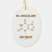 In Chocolate We Trust (Theobromine Molecule) Keramisch Ornament (Achterkant)
