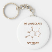 In Chocolate We Trust (Theobromine Molecule) Sleutelhanger (Voorkant)