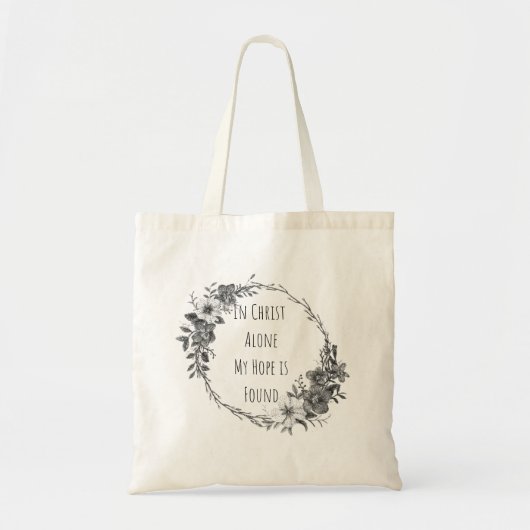 In Christ Alone Canvas Tote Bag (Voorkant)