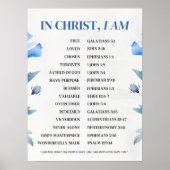 In Christ I Am – Christian Identity Bible Verse  Poster (Voorkant)