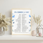 In Christ I Am – Christian Identity Bible Verse  Poster