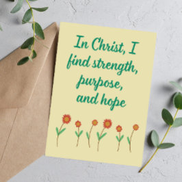 In Christ vind ik kracht Christelijke bevestiging Feestdagenkaart