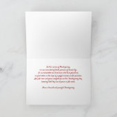 In Christelijke herinnering bij Thanksgiving Warm Kaart (Binnen)