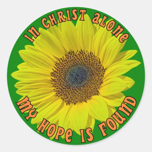 In Christus Alone Ronde Sticker (Voorkant)