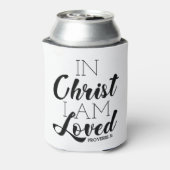 In Christus ben ik geliefde Scriptbeloften Christe Blikjeskoeler (Blikje Achterkant)