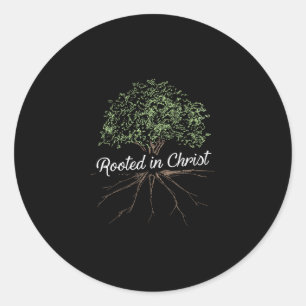 In Christus gerooid - Christelijke Jezus Ronde Sticker