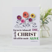 In Christus Leeft Bijbeltekst Christelijke Kaart (Staand voorkant)