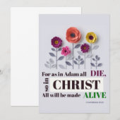 In Christus Leeft Bijbeltekst Christelijke Kaart (Voorkant / Achterkant)