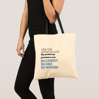 In Christus voornaamwoorden Boodschappentas Tote Bag