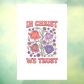 In Christus We Geloof Bloemig Christelijk Vectoron Raamsticker (Vel 3)