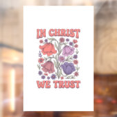 In Christus We Geloof Bloemig Christelijk Vectoron Raamsticker (Vel 2)